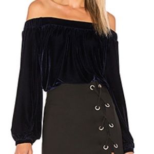 L’Academie off the shoulder top
